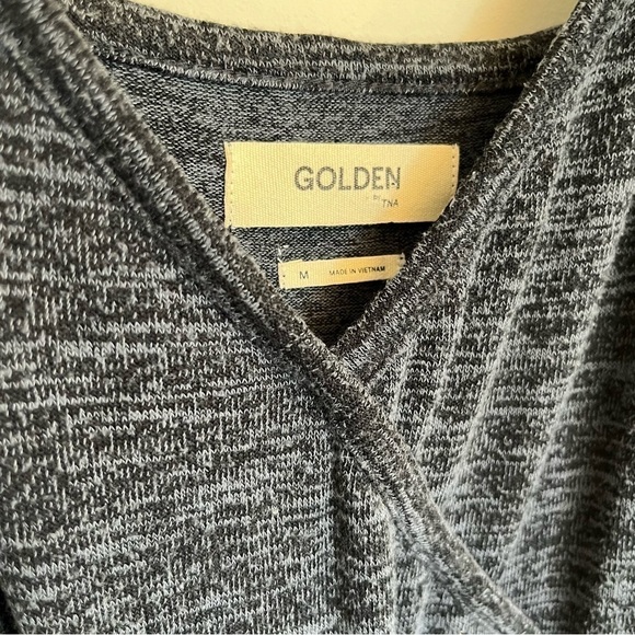 Aritzia Golden TNA Blue Grey Casual Lounge Romper - size medium - Picture 4 of 10